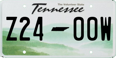 TN license plate Z2400W