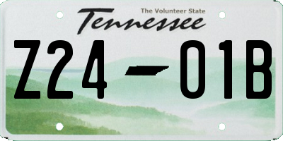 TN license plate Z2401B