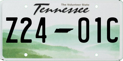 TN license plate Z2401C