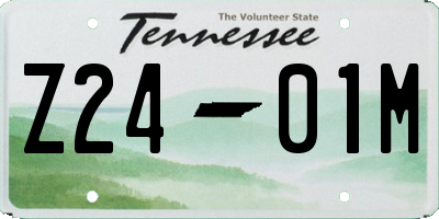 TN license plate Z2401M