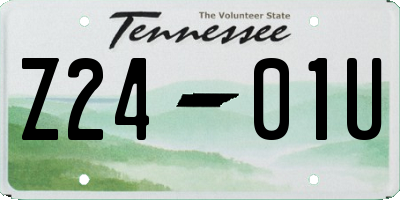TN license plate Z2401U