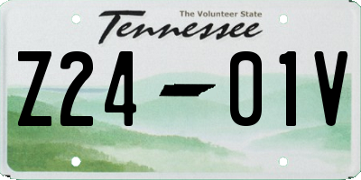 TN license plate Z2401V