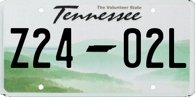 TN license plate Z2402L
