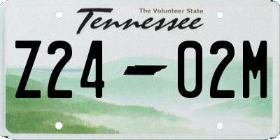 TN license plate Z2402M
