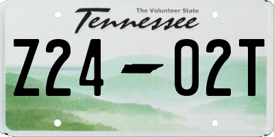 TN license plate Z2402T
