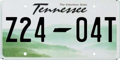 TN license plate Z2404T