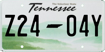 TN license plate Z2404Y