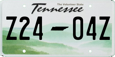 TN license plate Z2404Z