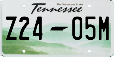 TN license plate Z2405M