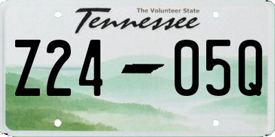 TN license plate Z2405Q