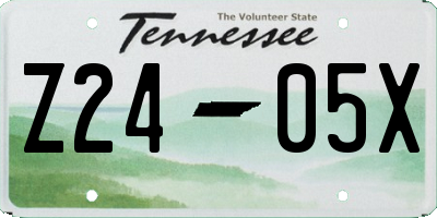 TN license plate Z2405X