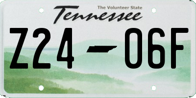 TN license plate Z2406F