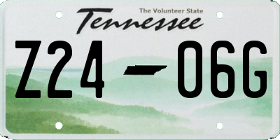TN license plate Z2406G