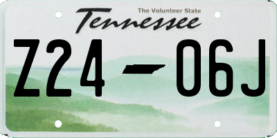 TN license plate Z2406J