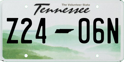 TN license plate Z2406N