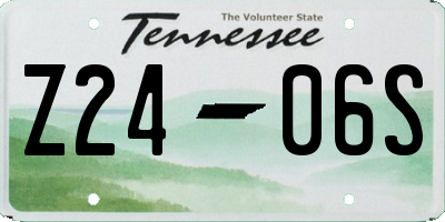 TN license plate Z2406S