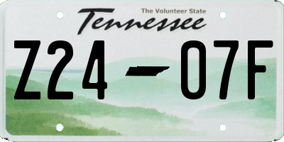 TN license plate Z2407F