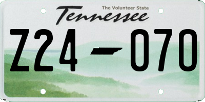 TN license plate Z2407O