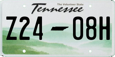 TN license plate Z2408H