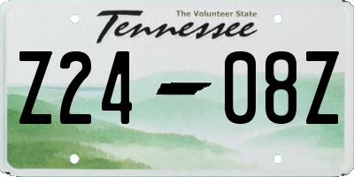 TN license plate Z2408Z