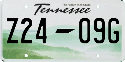 TN license plate Z2409G
