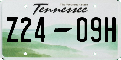 TN license plate Z2409H