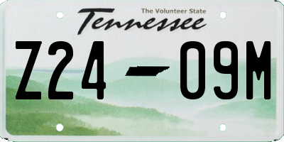 TN license plate Z2409M