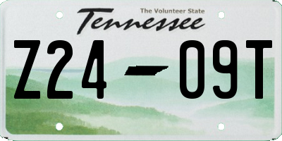 TN license plate Z2409T