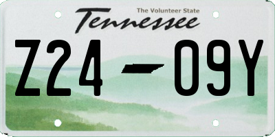 TN license plate Z2409Y