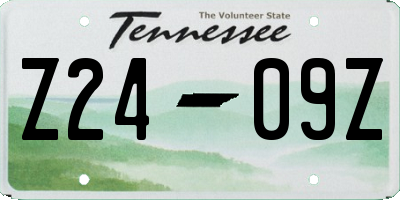 TN license plate Z2409Z