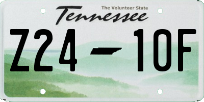 TN license plate Z2410F