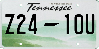TN license plate Z2410U