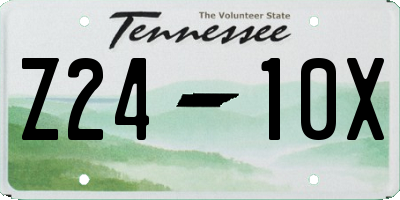 TN license plate Z2410X