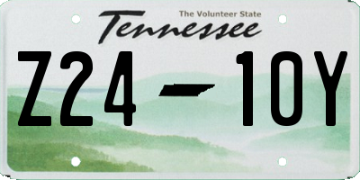 TN license plate Z2410Y
