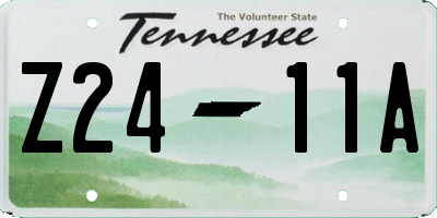 TN license plate Z2411A