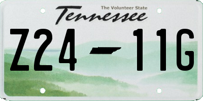 TN license plate Z2411G