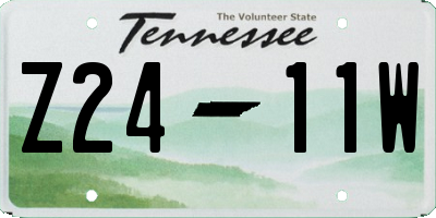 TN license plate Z2411W