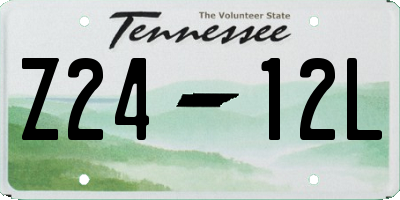 TN license plate Z2412L