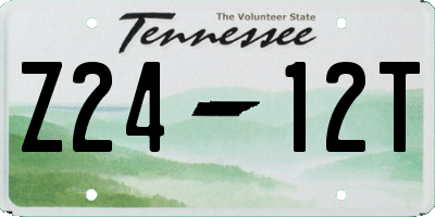 TN license plate Z2412T