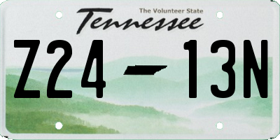 TN license plate Z2413N