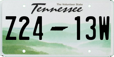 TN license plate Z2413W