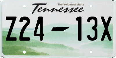 TN license plate Z2413X
