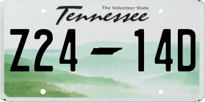 TN license plate Z2414D