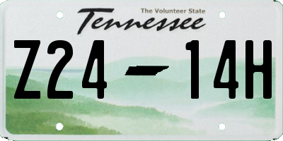 TN license plate Z2414H