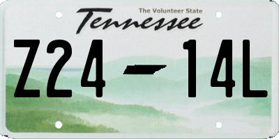 TN license plate Z2414L