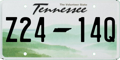 TN license plate Z2414Q