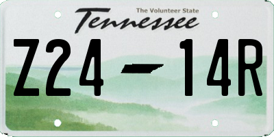 TN license plate Z2414R