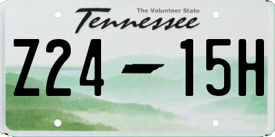 TN license plate Z2415H