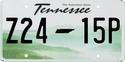 TN license plate Z2415P