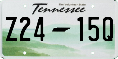 TN license plate Z2415Q